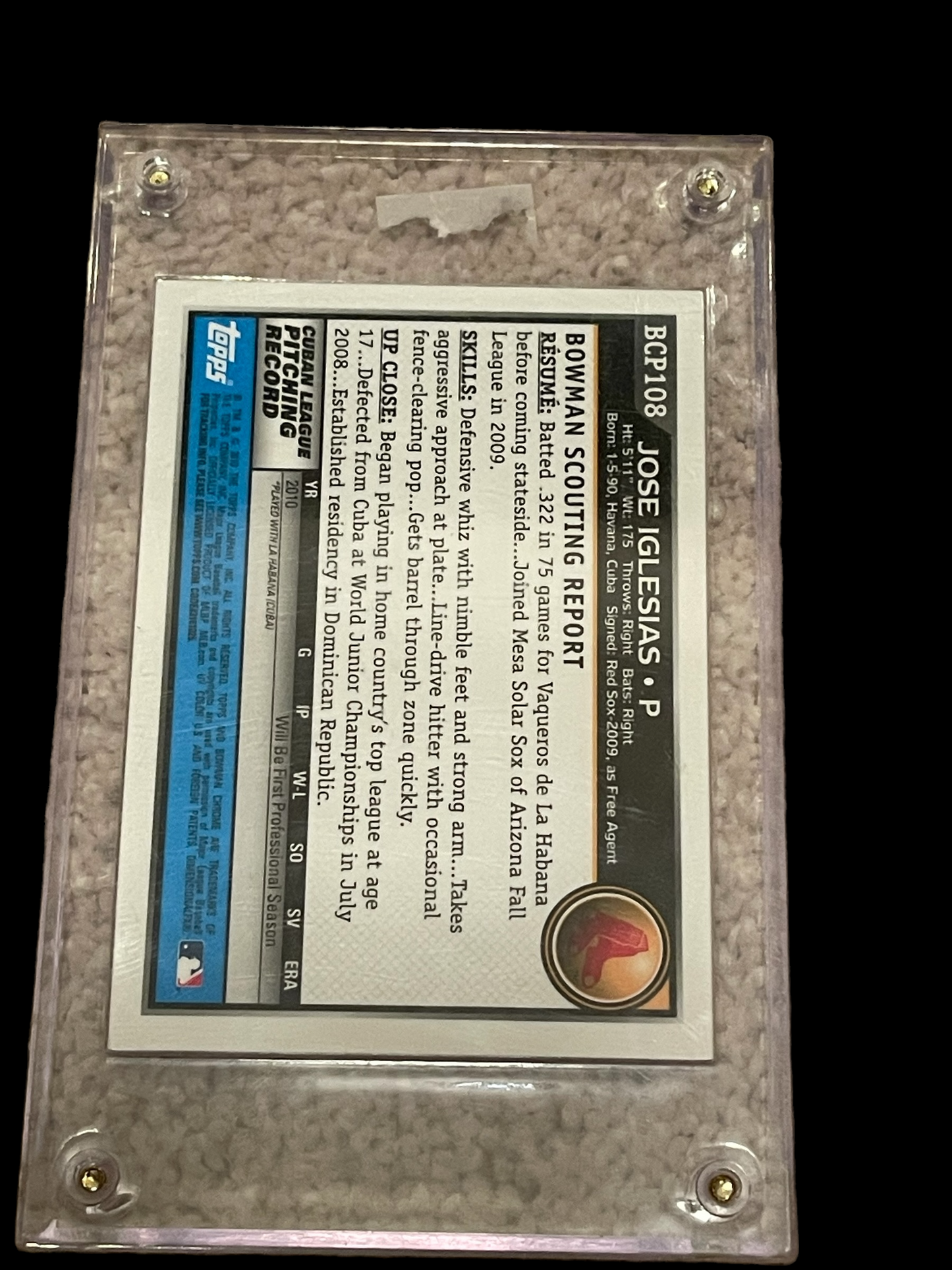 Jose iglesias 1st bowman chrome rookie baseball card autographed